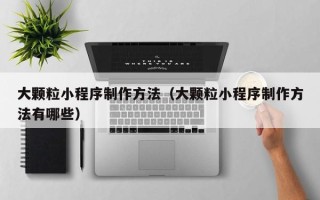 靖江大颗粒小程序制作方法（大颗粒小程序制作方法有哪些）